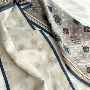 MaraSilk Pure Mulberry Silk-Wool Scarf - Ribbon MS815