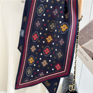 MaraSilk Pure Mulberry Silk-Wool Scarf - Ribbon MS815