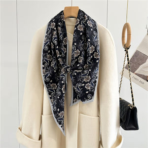 MaraSilk Pure Mulberry Silk-Wool Scarf - Ribbon MS815