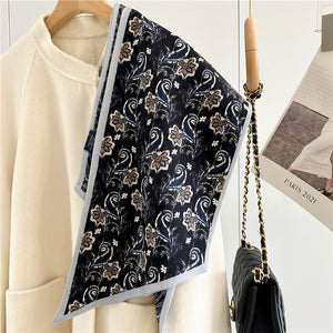 MaraSilk Pure Mulberry Silk-Wool Scarf - Ribbon MS815