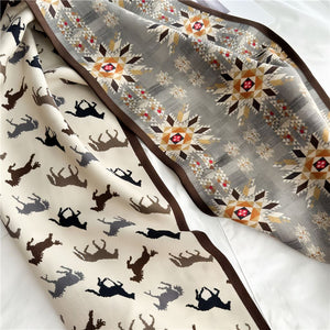 MaraSilk Pure Mulberry Silk-Wool Scarf - Ribbon MS815