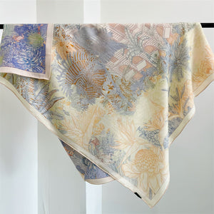 MaraSilk Pure Mulberry Silk-Wool Scarf - Square MS825 51" x 51" MS82501