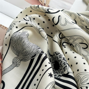 MaraSilk Pure Mulberry Silk-Wool Scarf - Square MS825