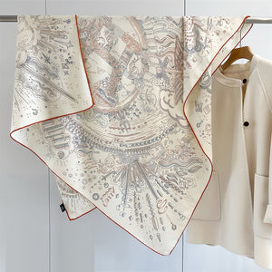 MaraSilk Pure Mulberry Silk-Wool Scarf - Square MS825 51" x 51" MS82504