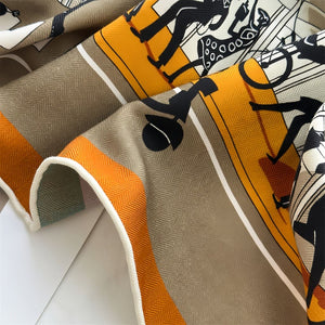 MaraSilk Pure Mulberry Silk-Wool Scarf - Square MS825