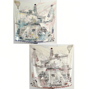 MaraSilk Pure Mulberry Silk-Wool Scarf - Square MS825