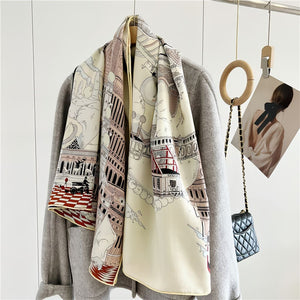 MaraSilk Pure Mulberry Silk-Wool Scarf - Square MS825