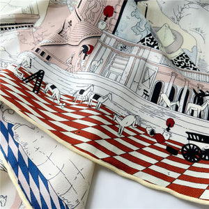 MaraSilk Pure Mulberry Silk-Wool Scarf - Square MS825