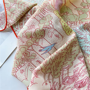 MaraSilk Pure Mulberry Silk-Wool Scarf - Square MS825