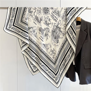 MaraSilk Pure Mulberry Silk-Wool Scarf - Square MS827 51" x 51" MS82704