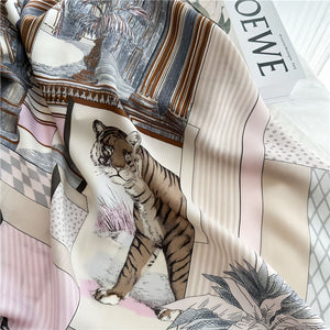 MaraSilk Pure Mulberry Silk-Wool Scarf - Square MS827