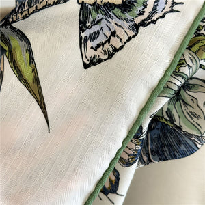 MaraSilk Pure Mulberry Silk-Wool Scarf - Square MS827