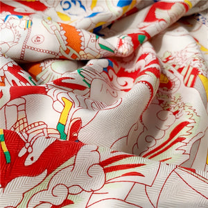 MaraSilk Pure Mulberry Silk-Wool Scarf - Square MS827