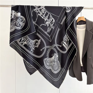 MaraSilk Pure Mulberry Silk-Wool Scarf - Square MS827 51" x 51" MS82709