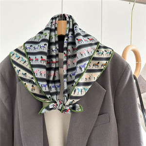 MaraSilk Pure Mulberry Silk-Wool Scarf - Square MS828