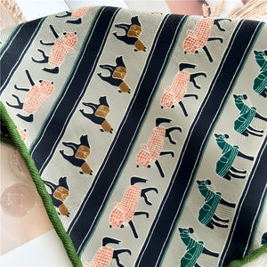 MaraSilk Pure Mulberry Silk-Wool Scarf - Square MS828