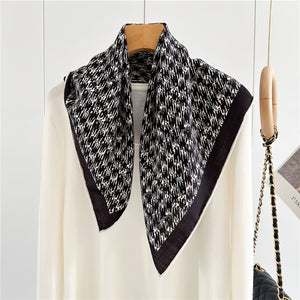 MaraSilk Pure Mulberry Silk-Wool Scarf - Square MS828