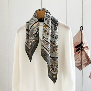 MaraSilk Pure Mulberry Silk-Wool Scarf - Square MS896