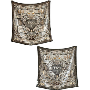 MaraSilk Pure Mulberry Silk-Wool Scarf - Square MS896