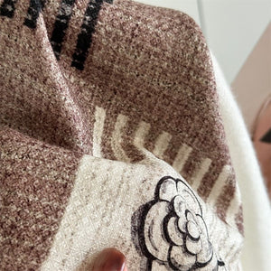 MaraSilk Pure Mulberry Silk-Wool Scarf - Square MS899