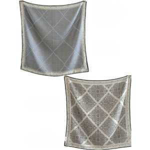 MaraSilk Pure Mulberry Silk-Wool Scarf - Square MS900