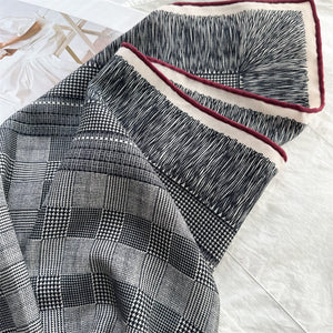 MaraSilk Pure Mulberry Silk-Wool Scarf - Square MS901