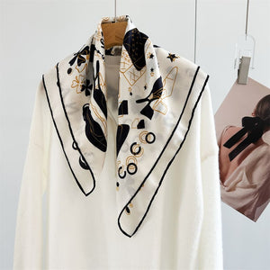MaraSilk Pure Mulberry Silk-Wool Scarf - Square MS903