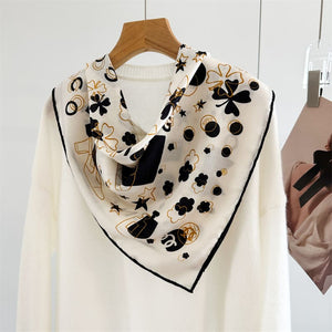 MaraSilk Pure Mulberry Silk-Wool Scarf - Square MS903