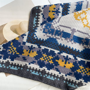MaraSilk Pure Mulberry Silk-Wool Scarf - Square MS904