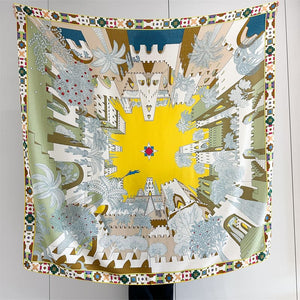 MaraSilk Pure Mulberry Silk-Wool Scarf - Square MS986 53" x 53" MS98602