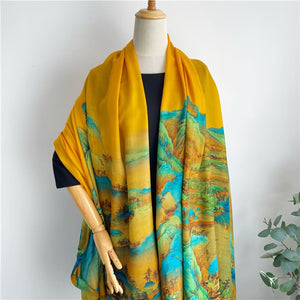 MaraSilk Pure Wool Scarf - Oblong MS834