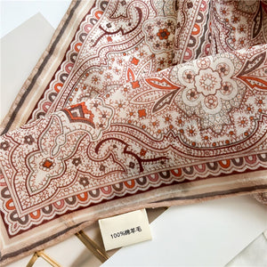 MaraSilk Pure Wool Scarf - Square MS816