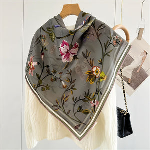 MaraSilk Pure Wool Scarf - Square MS816