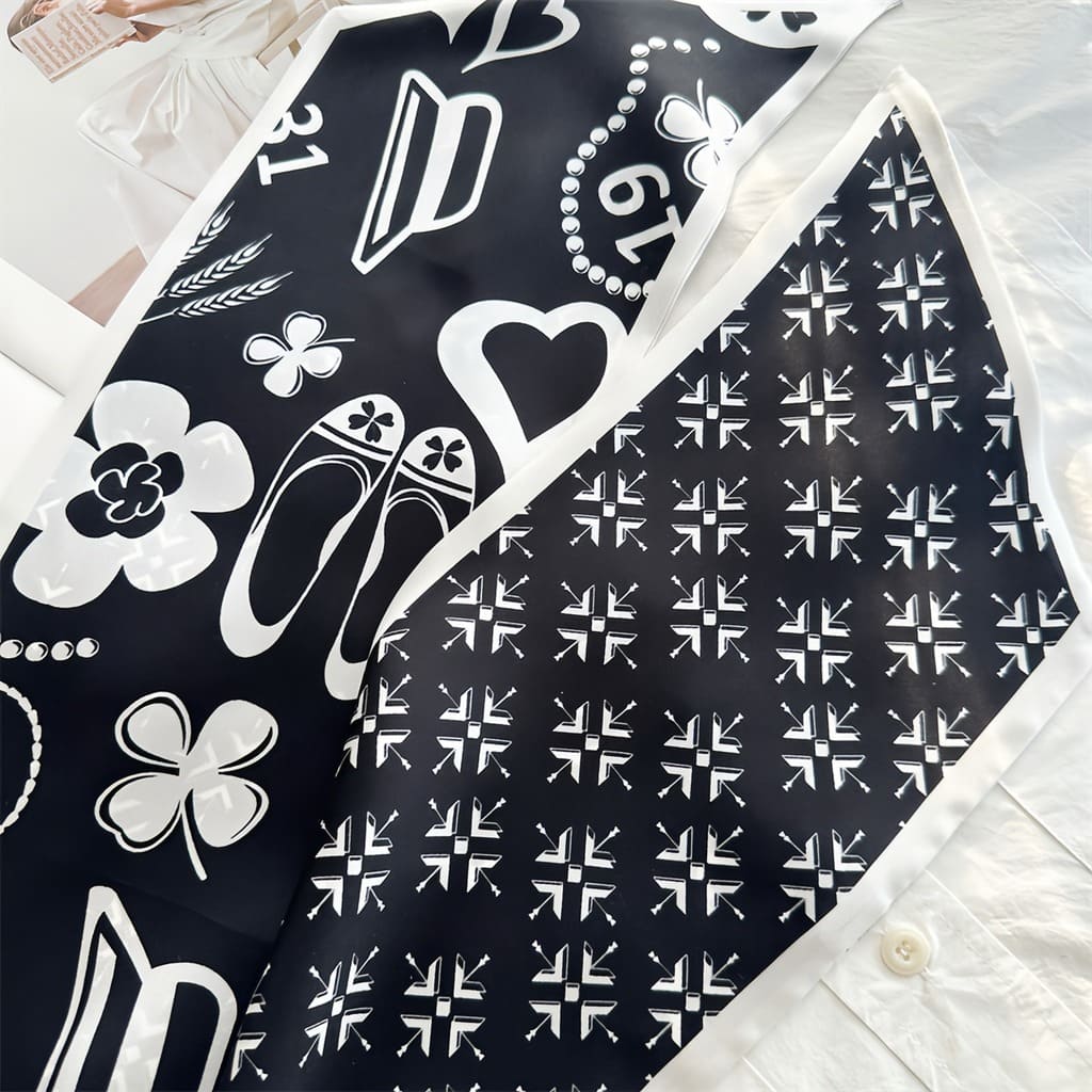 MaraSilk Pure Mulberry Silk Scarf - Ribbon Crepe Satin MS841