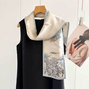 MaraSilk Pure Mulberry Silk Scarf - Ribbon Crepe Satin MS842 59" x 6" MS84201