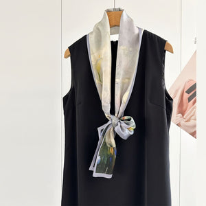 MaraSilk Pure Mulberry Silk Scarf - Ribbon Crepe Satin MS842