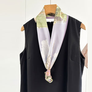 MaraSilk Pure Mulberry Silk Scarf - Ribbon Crepe Satin MS842