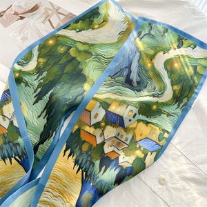 MaraSilk Pure Mulberry Silk Scarf - Ribbon Crepe Satin MS843