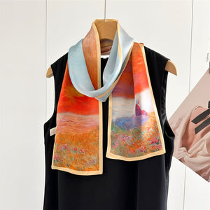 MaraSilk Pure Mulberry Silk Scarf - Ribbon Crepe Satin MS843