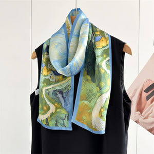MaraSilk Pure Mulberry Silk Scarf - Ribbon Crepe Satin MS843