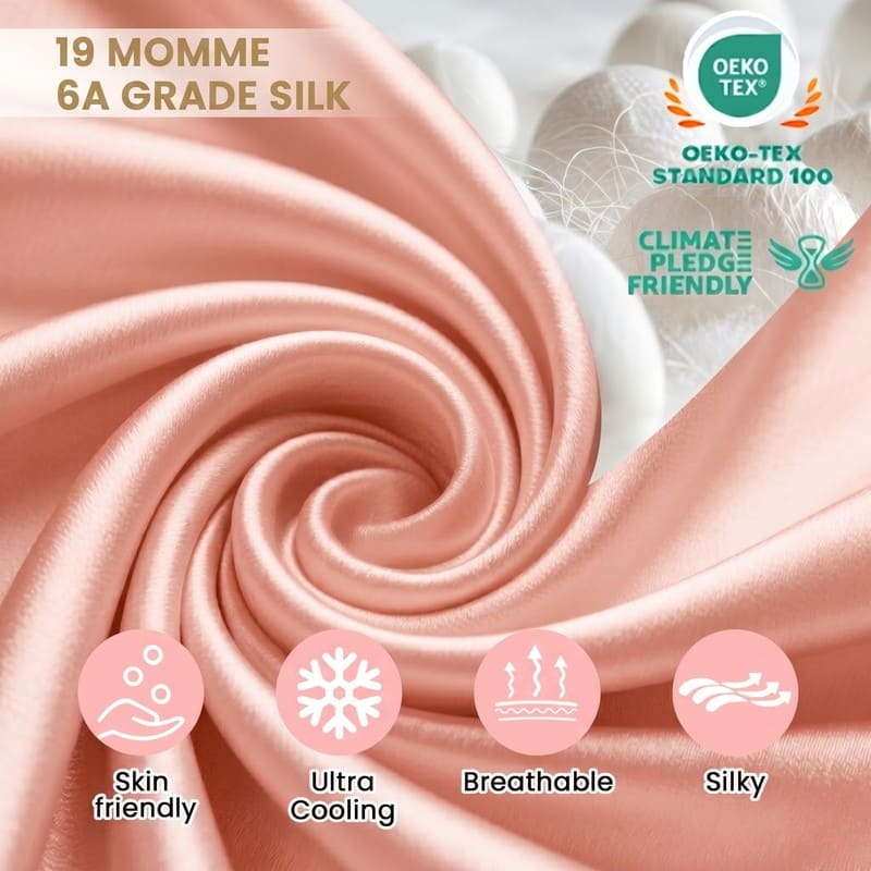 MaraSilk 19-Momme Pure Mulberry Silk Pillowcase - MC05