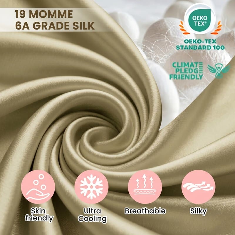 MaraSilk 19-Momme Pure Mulberry Silk Pillowcase - MC05