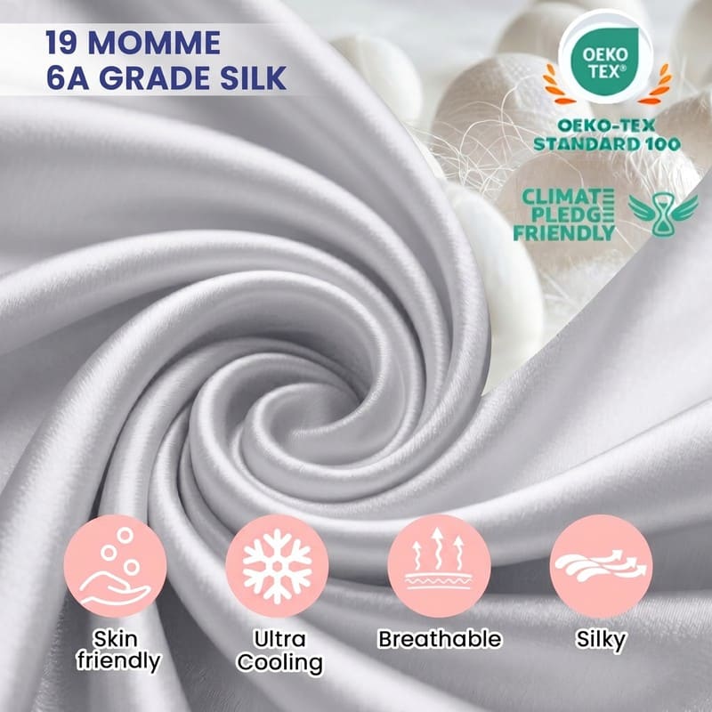 MaraSilk 19-Momme Pure Mulberry Silk Pillowcase - MC05