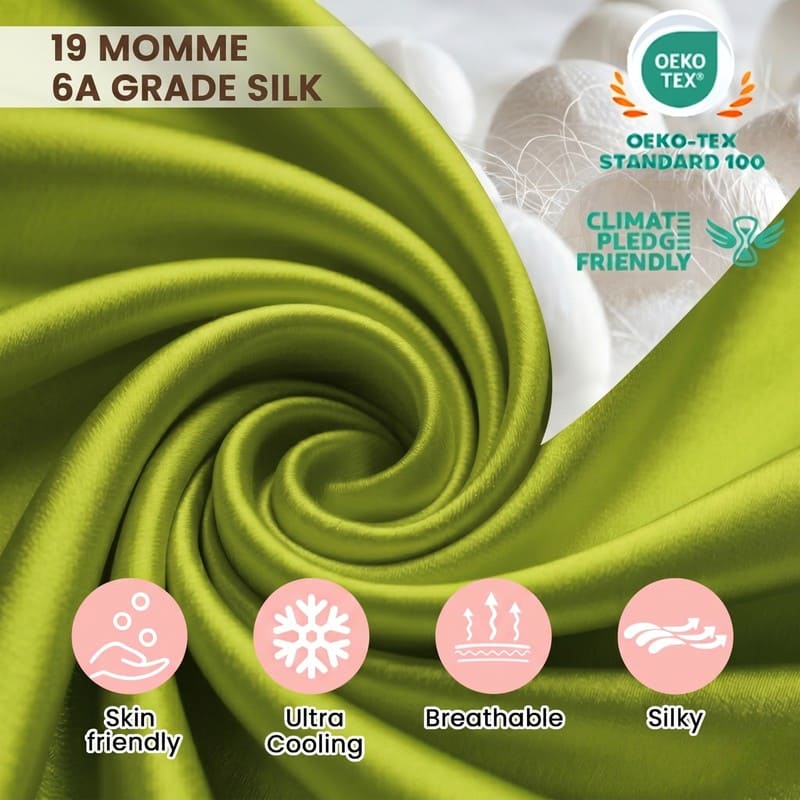 MaraSilk 19-Momme Pure Mulberry Silk Pillowcase - MC05