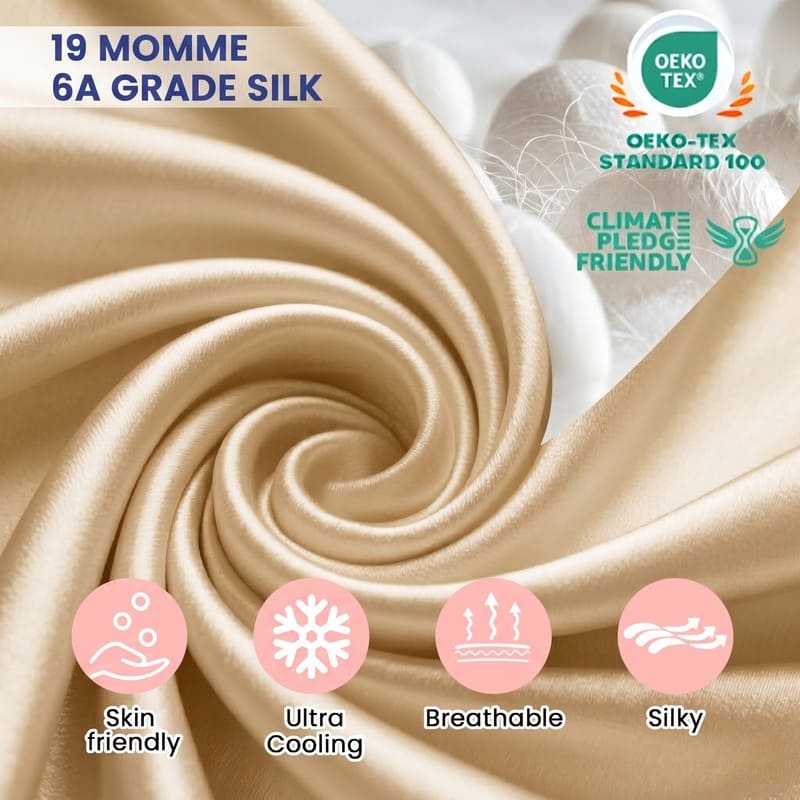 MaraSilk 19-Momme Pure Mulberry Silk Pillowcase - MC05