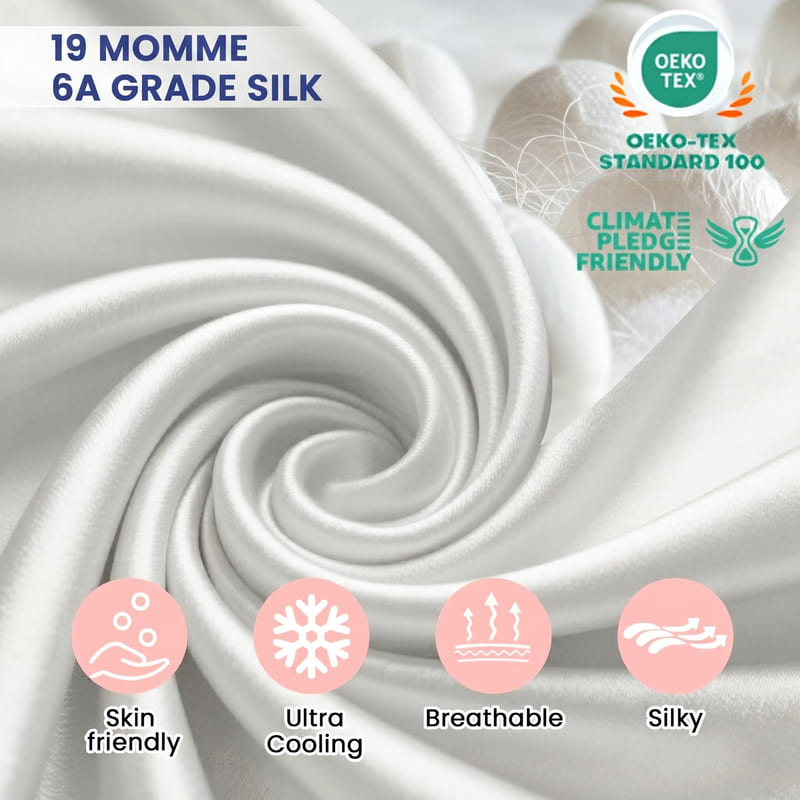 MaraSilk 19-Momme Pure Mulberry Silk Pillowcase - MC05