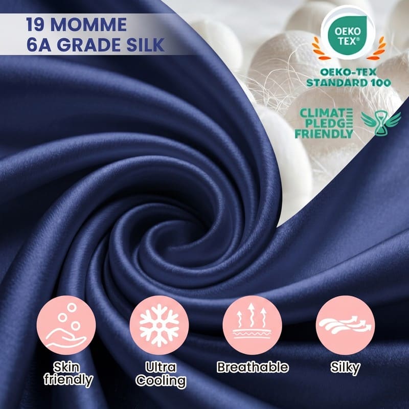 MaraSilk 19-Momme Pure Mulberry Silk Pillowcase - MC05