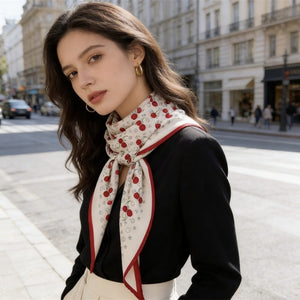 MaraSilk Pure Mulberry Silk-Wool Scarf - Diamond MS906