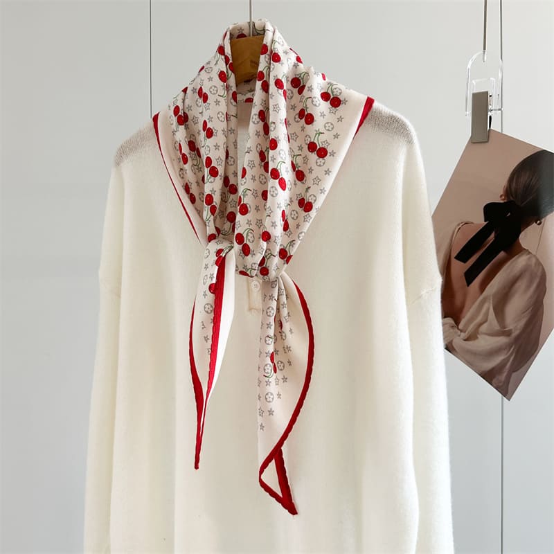MaraSilk Pure Mulberry Silk-Wool Scarf - Diamond MS906