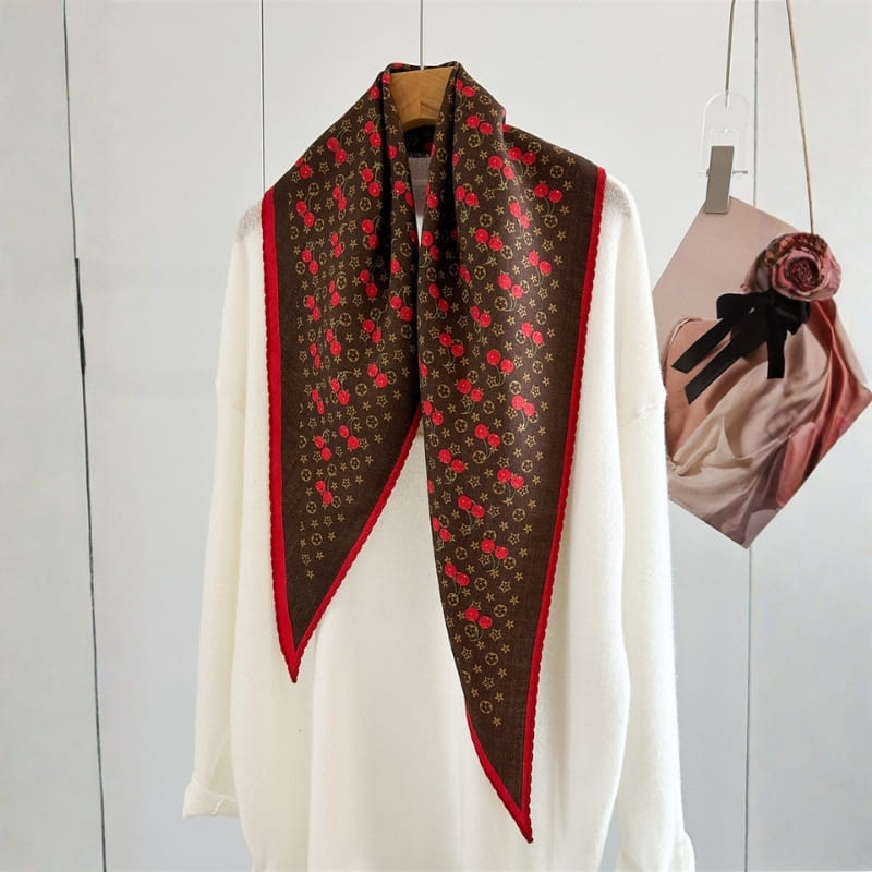 MaraSilk Pure Mulberry Silk-Wool Scarf - Diamond MS906